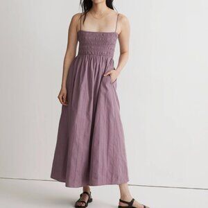 Madewell Theo Sleeveless Midi Dress — Antique Purple NWT